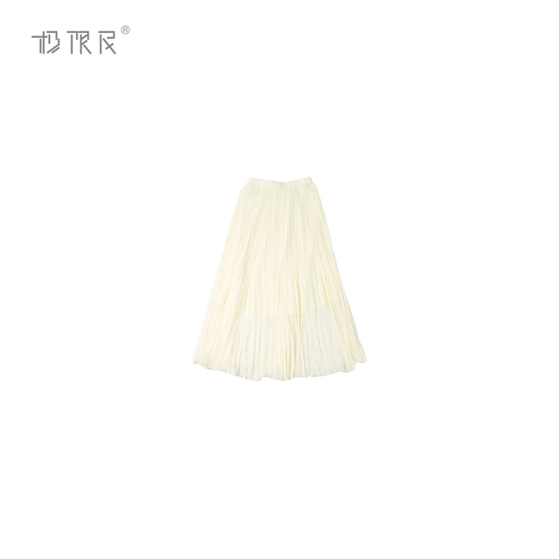 极限民《风情》夏季欧若风气质优雅A字纯色百褶裙F5104F2215