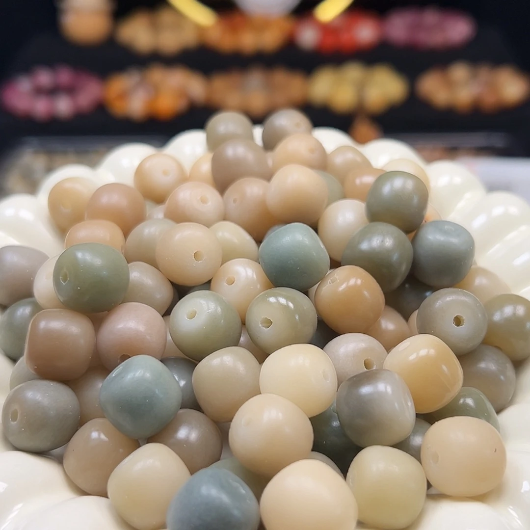 菩提根/象牙果手串微瑕卡14老料干磨桶500