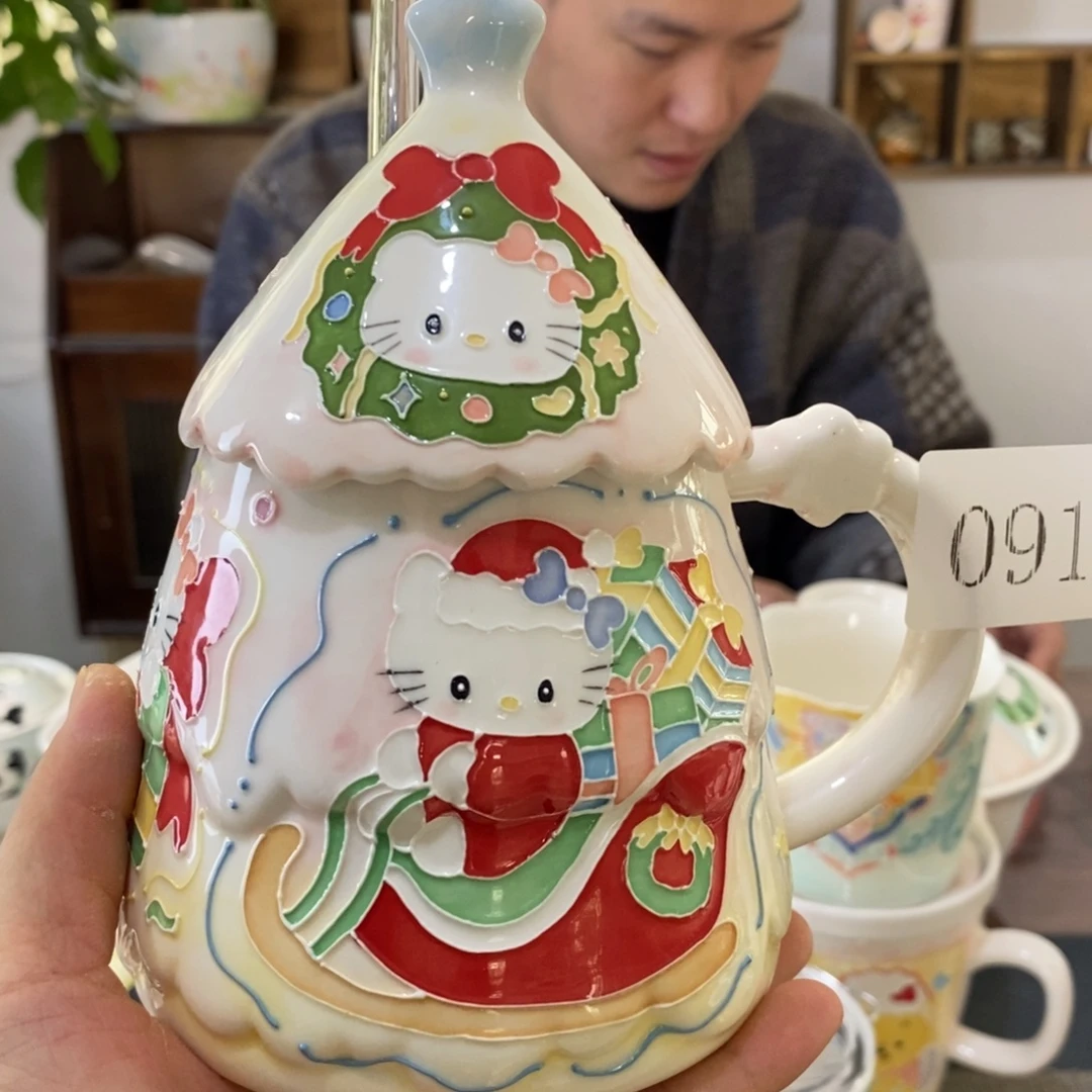 瓷片景德镇釉下彩手绘