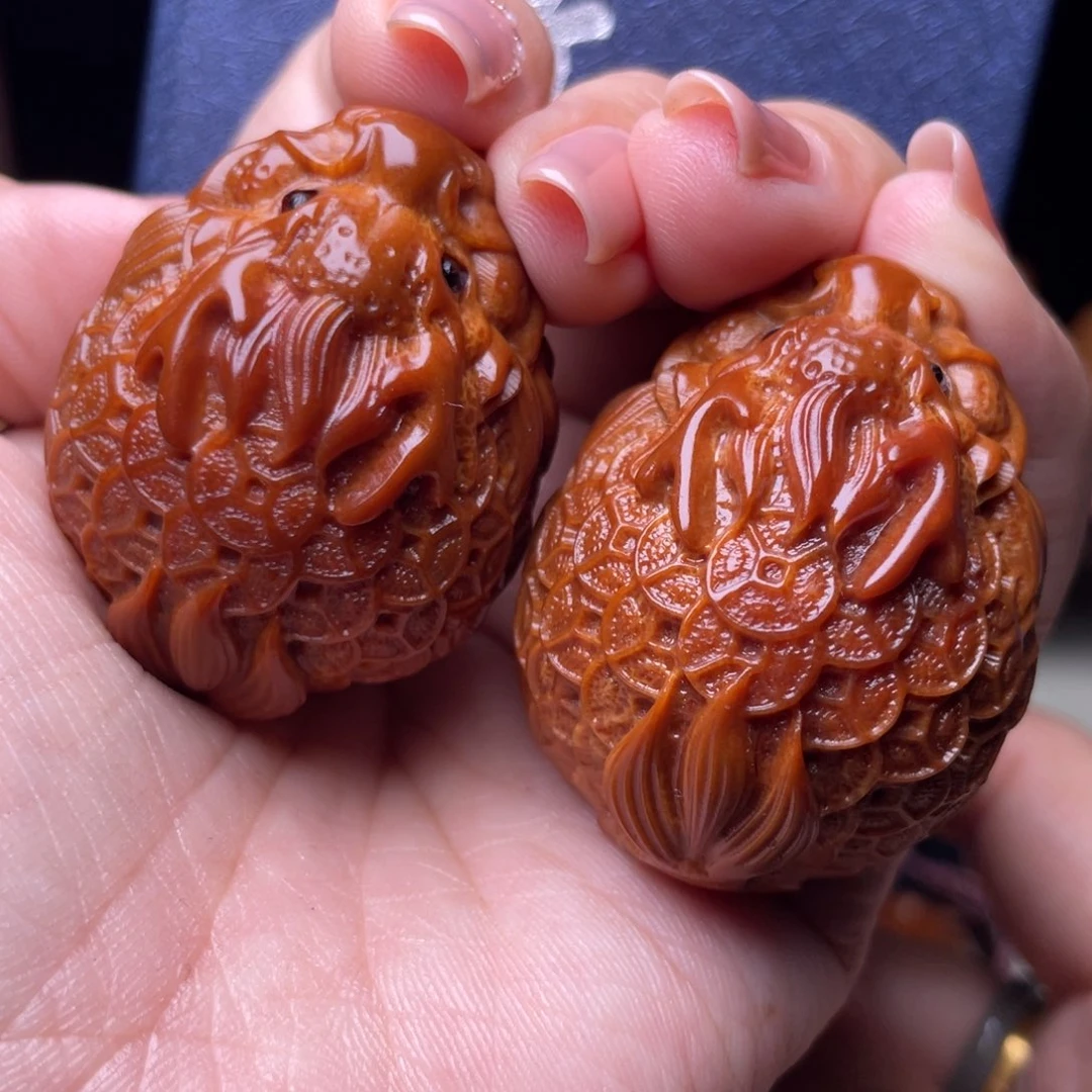 吊坠橄榄核金币龙龟手球3.5