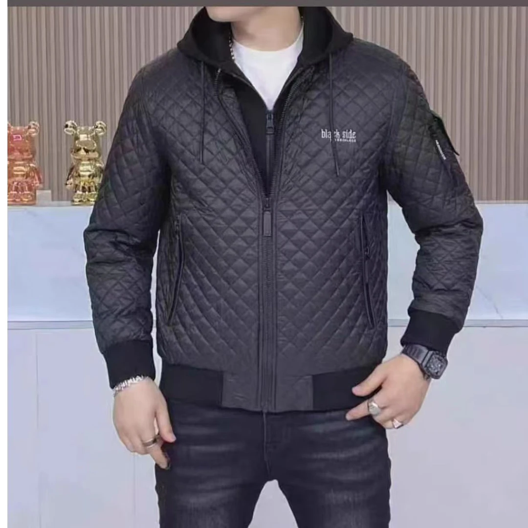 25冬季男士轻薄型假两件带帽羽绒服