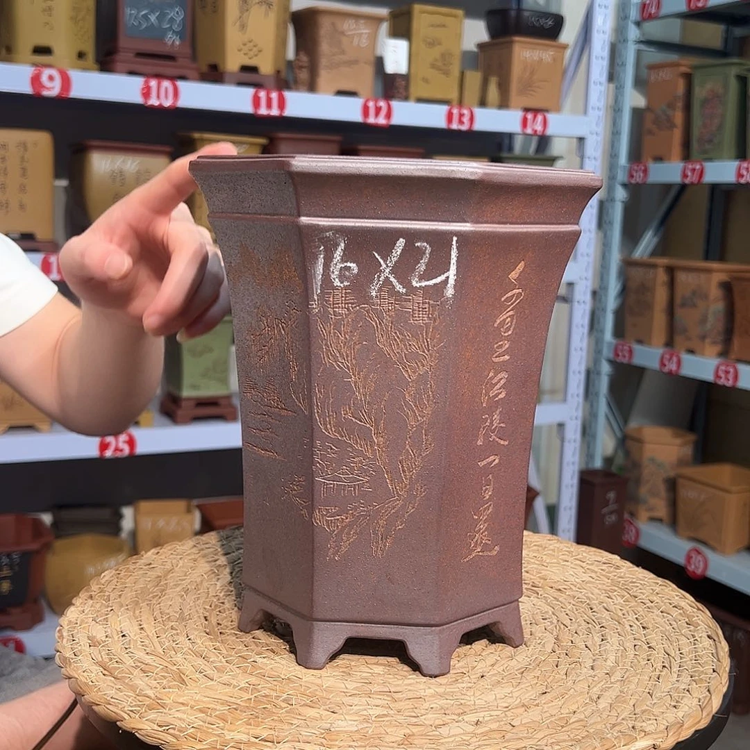 你***福天心紫砂手工花盆