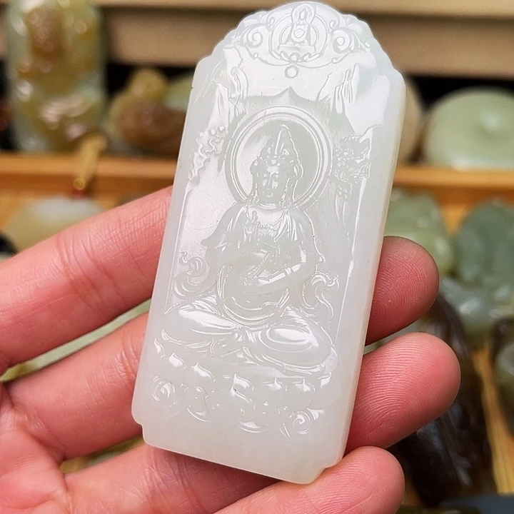 和田玉未镶嵌吊坠(不含链)