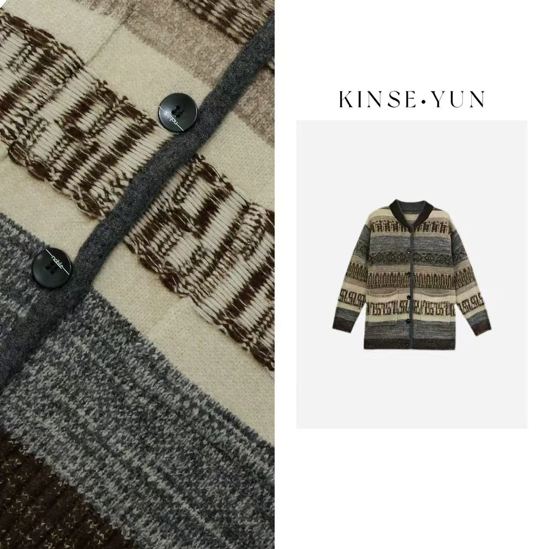 KINSE YUN『仪式感开衫』重工提花绵羊毛开衫毛衣外套QD1117