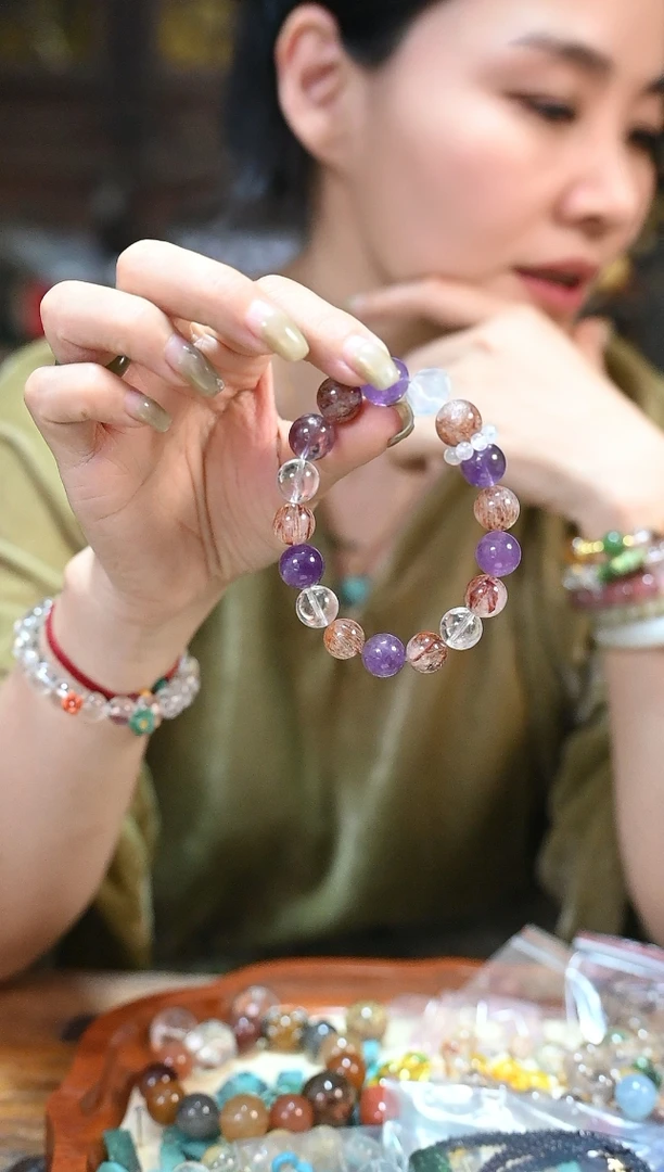 非金属珐琅手链 茶语-多宝水水手串