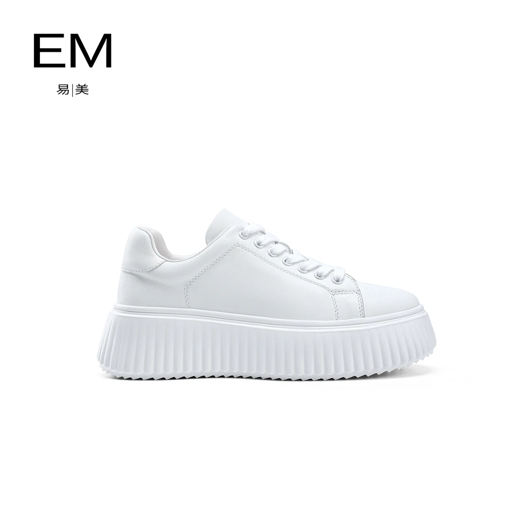 2025春夏新款系带厚底小白鞋E24AO294