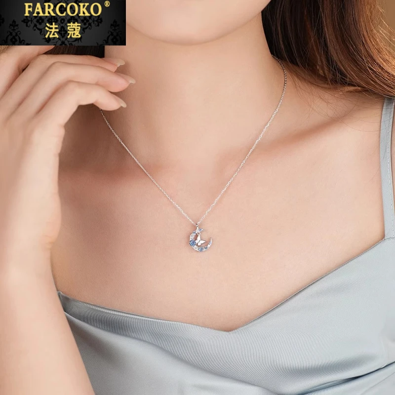 法蔻蝴蝶项链女款精致小众锁骨链送女友老婆生日情人节礼物