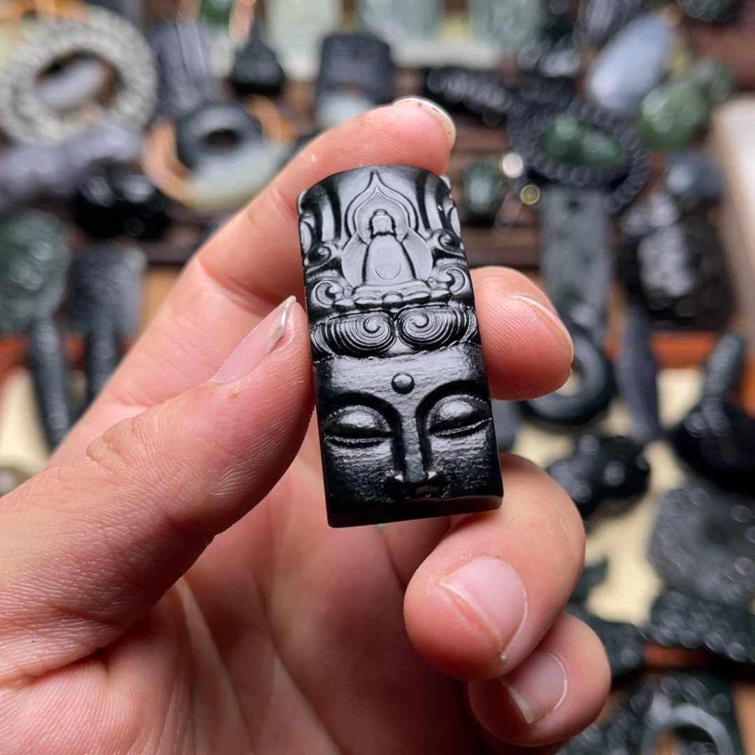 和田玉未镶嵌挂件