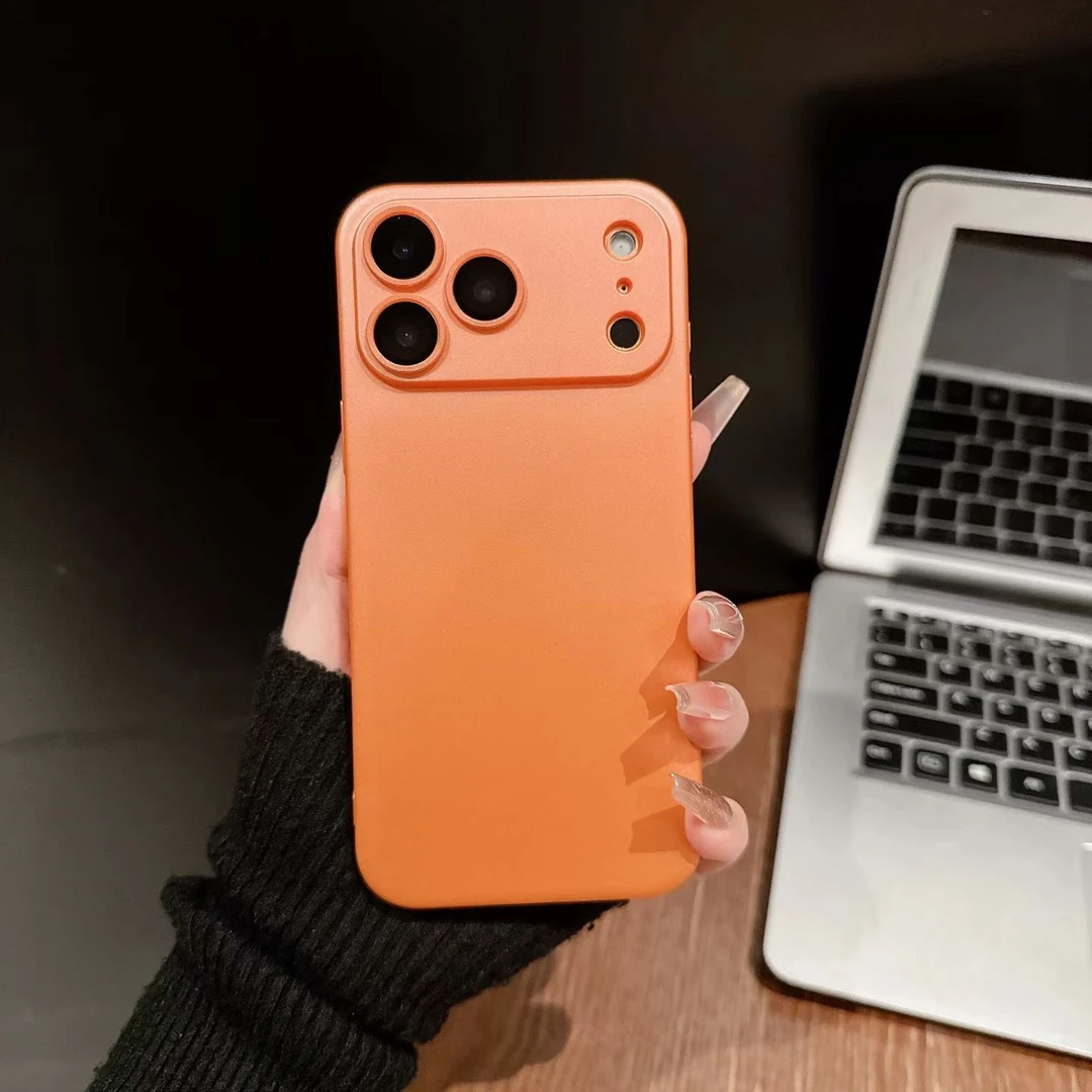 磨砂电镀软壳适用苹果17-11保护壳14自带镜头膜13带电镀标防摔壳