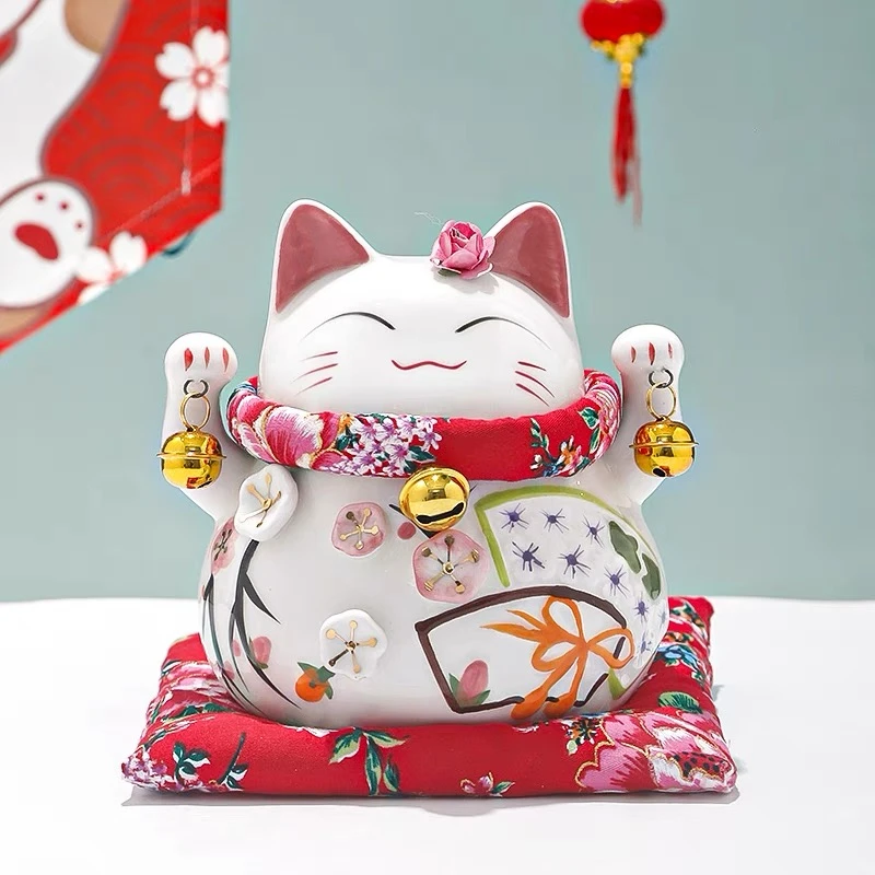招财猫创意陶瓷家居摆件可爱招财存钱罐储蓄罐