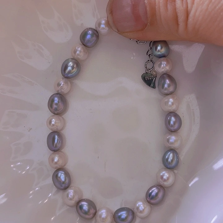 淡水珍珠手绳合金