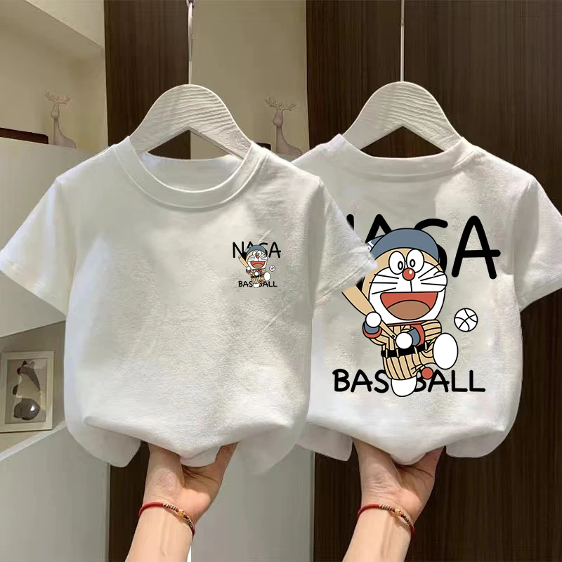 100%纯棉男童圆领短袖T恤夏季儿童宝宝卡通帅气半袖上衣中大童