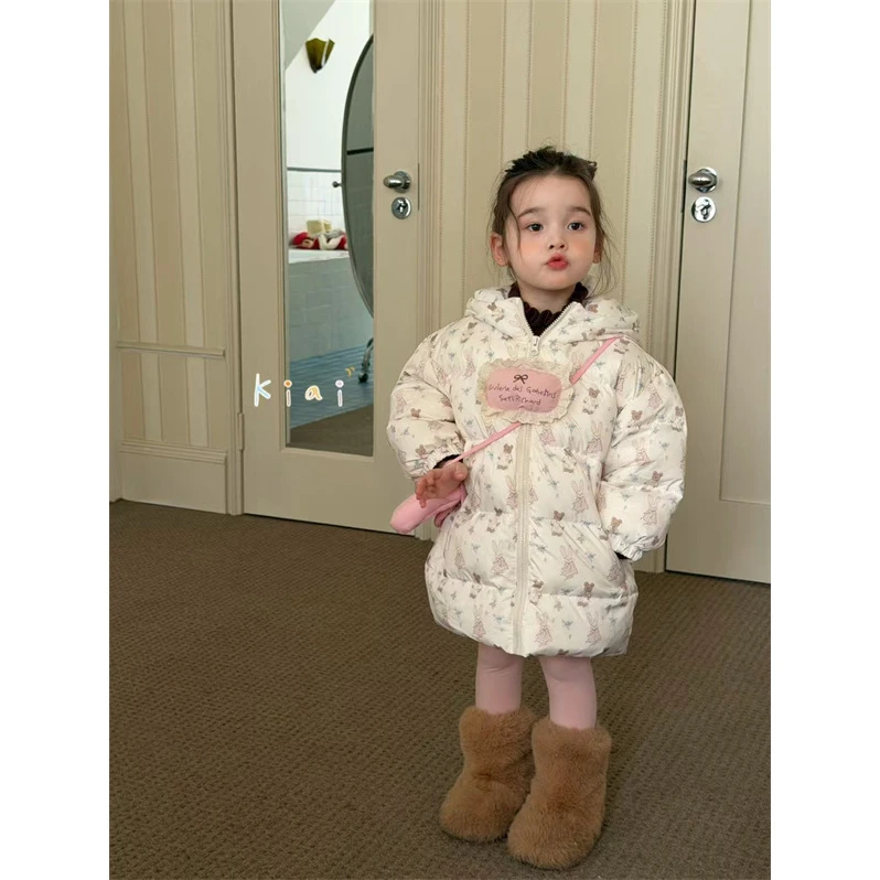 【冰雪卡通】】KIAI·25冬~女童冬装卡通兔子羽绒服866055（童装汉服）