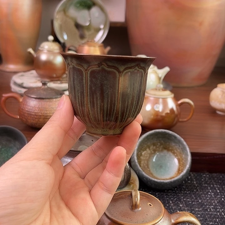 茶叶末釉主人杯茶杯