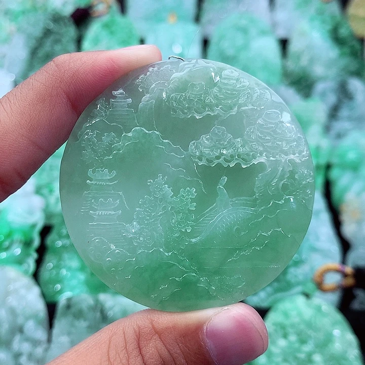 翡翠未镶嵌吊坠(不含链)