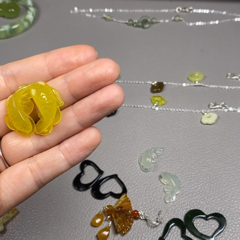 【闪购商品】蛇纹石玉未镶嵌挂件耳饰耳环项链好**连