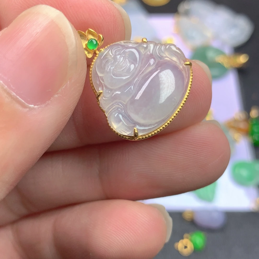 【闪购商品】颈饰18K金镶嵌翡翠翡翠