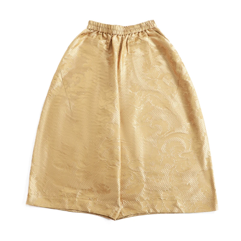 「浮玉生」丽古龙复古中国风原创手工设计日常百搭中式长款汉服裤子