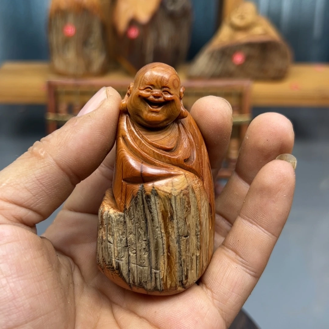 小***子木崖柏木摆件手把件