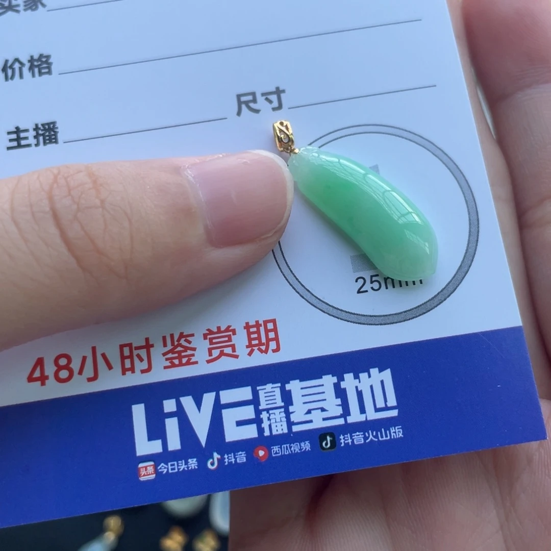 颈饰未镶嵌翡翠金扣绿瓜