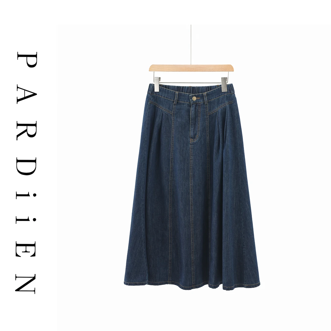 【北总严选】帕迪恩复古牛仔伞裙半身裙HF80175