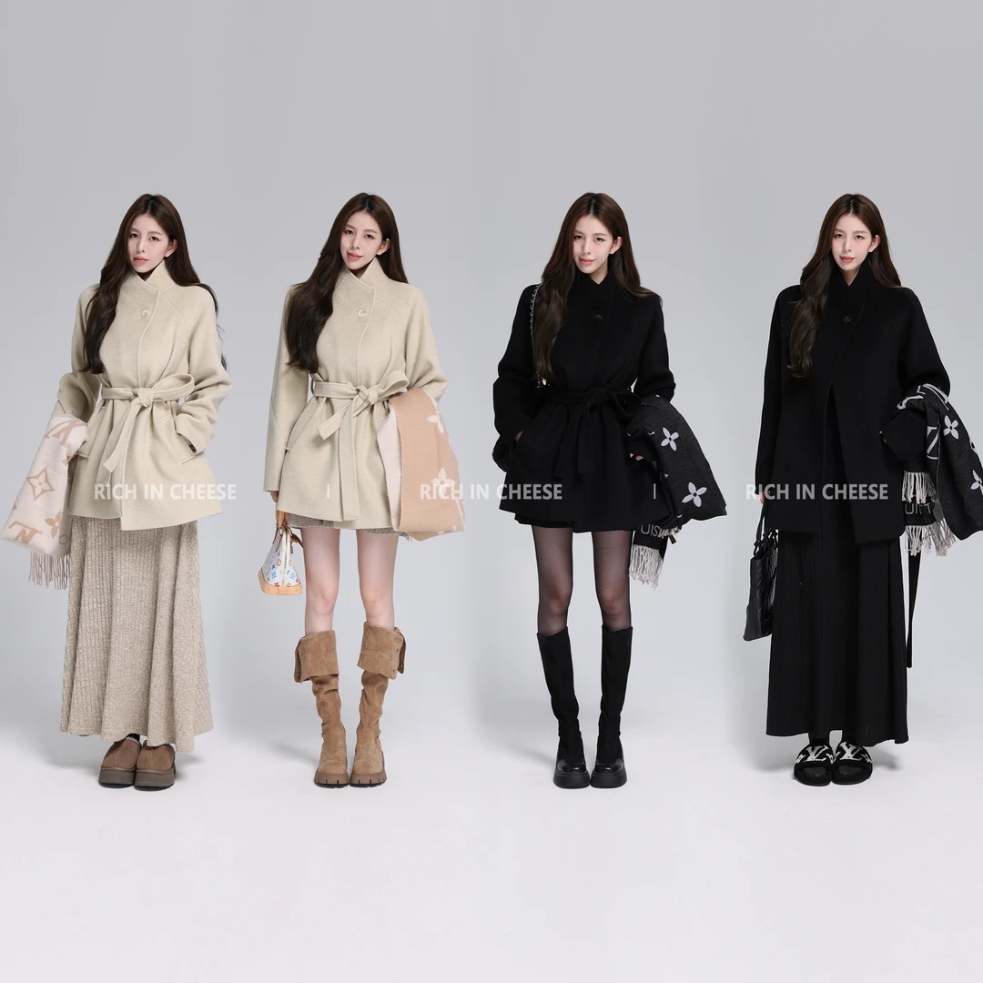 舒胡蕾 冬日千金【高定款】 休闲百搭显瘦韩版气质毛呢外套