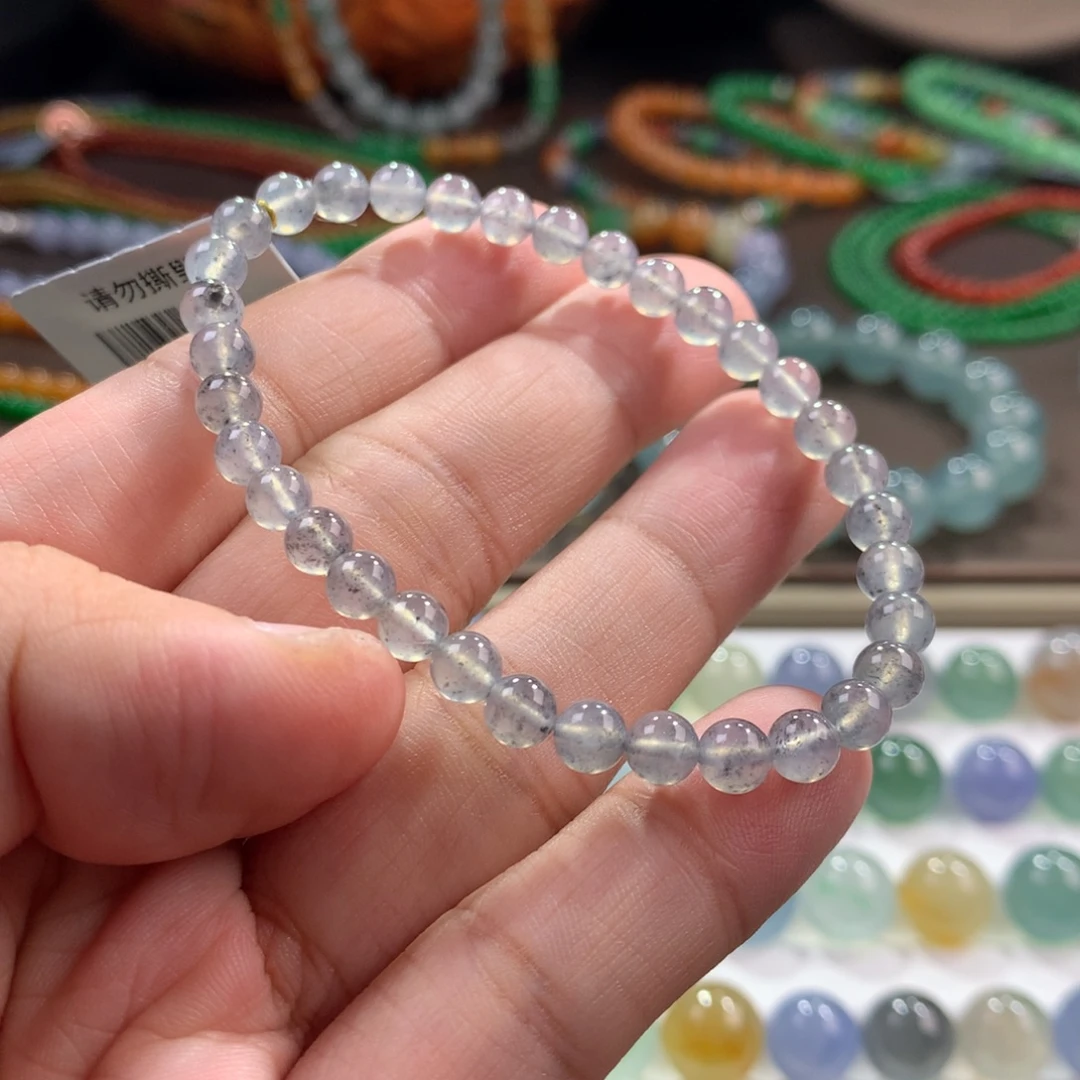 翡翠未镶嵌手链高冰乌鸡单圈卡5.1