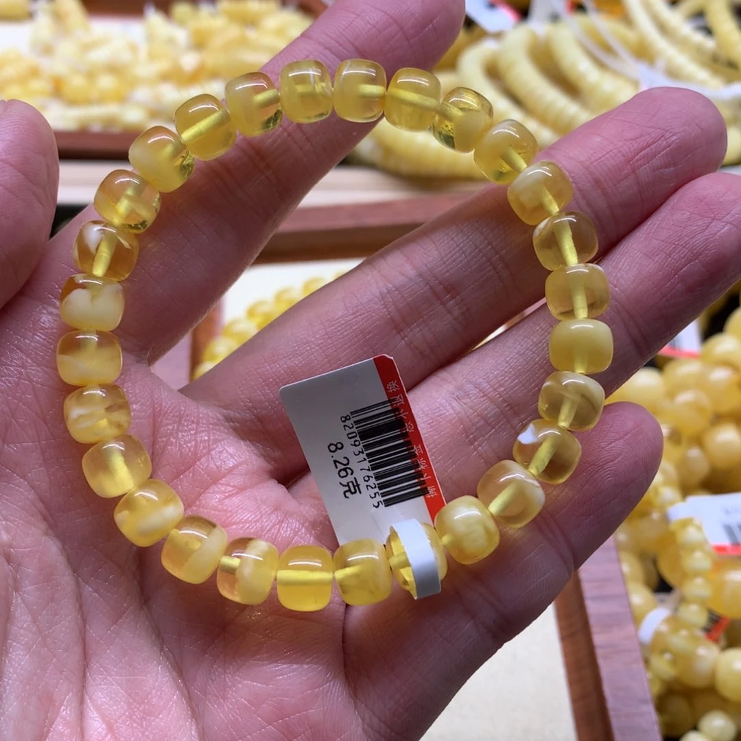 蜜蜡手链未镶嵌唯*蜜蜡