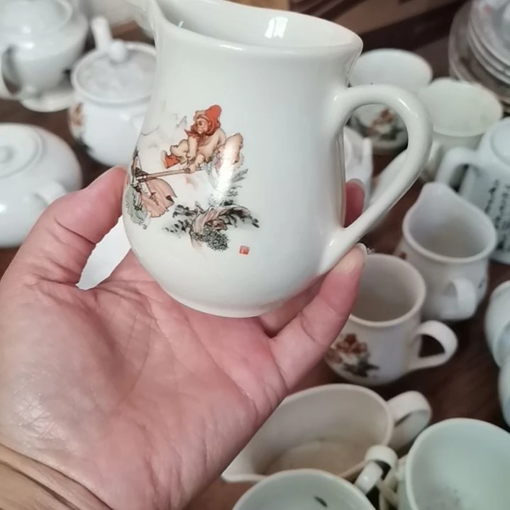 瓷片象牙瓷公道杯  加厚