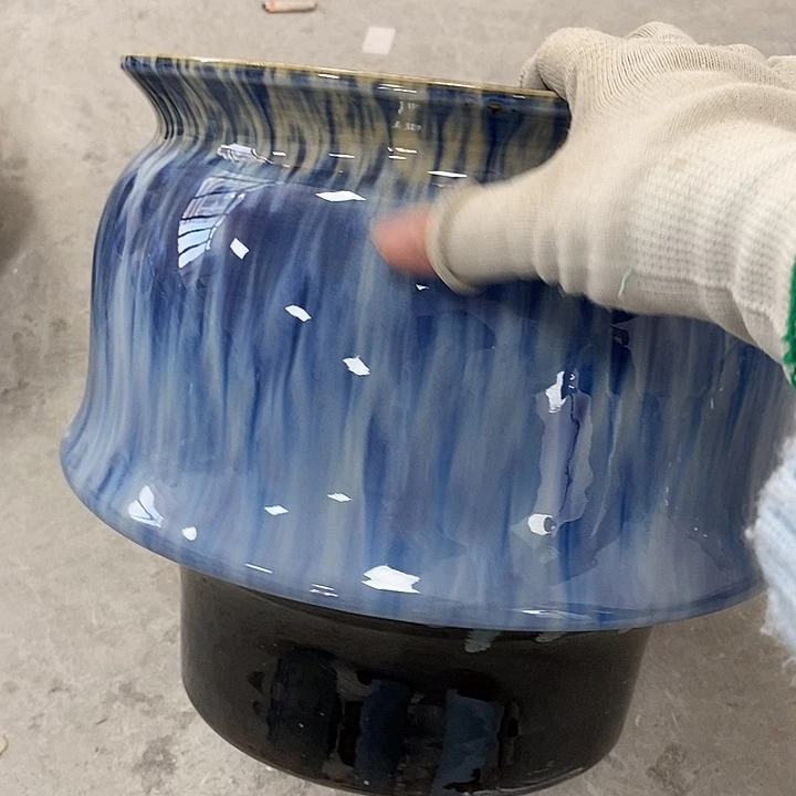 缸3xc景德镇陶瓷花盆微瑕