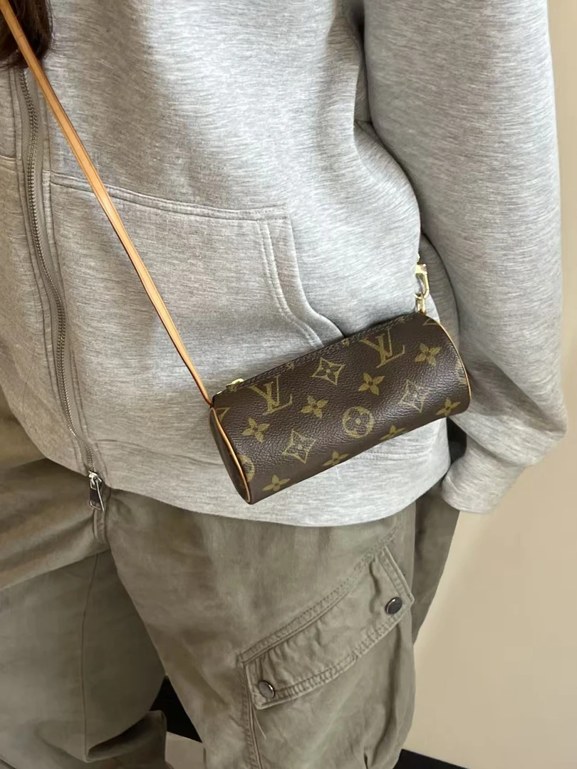 95新 LouisVuitton/路易威登 黄皮巴比龙mini/手提包