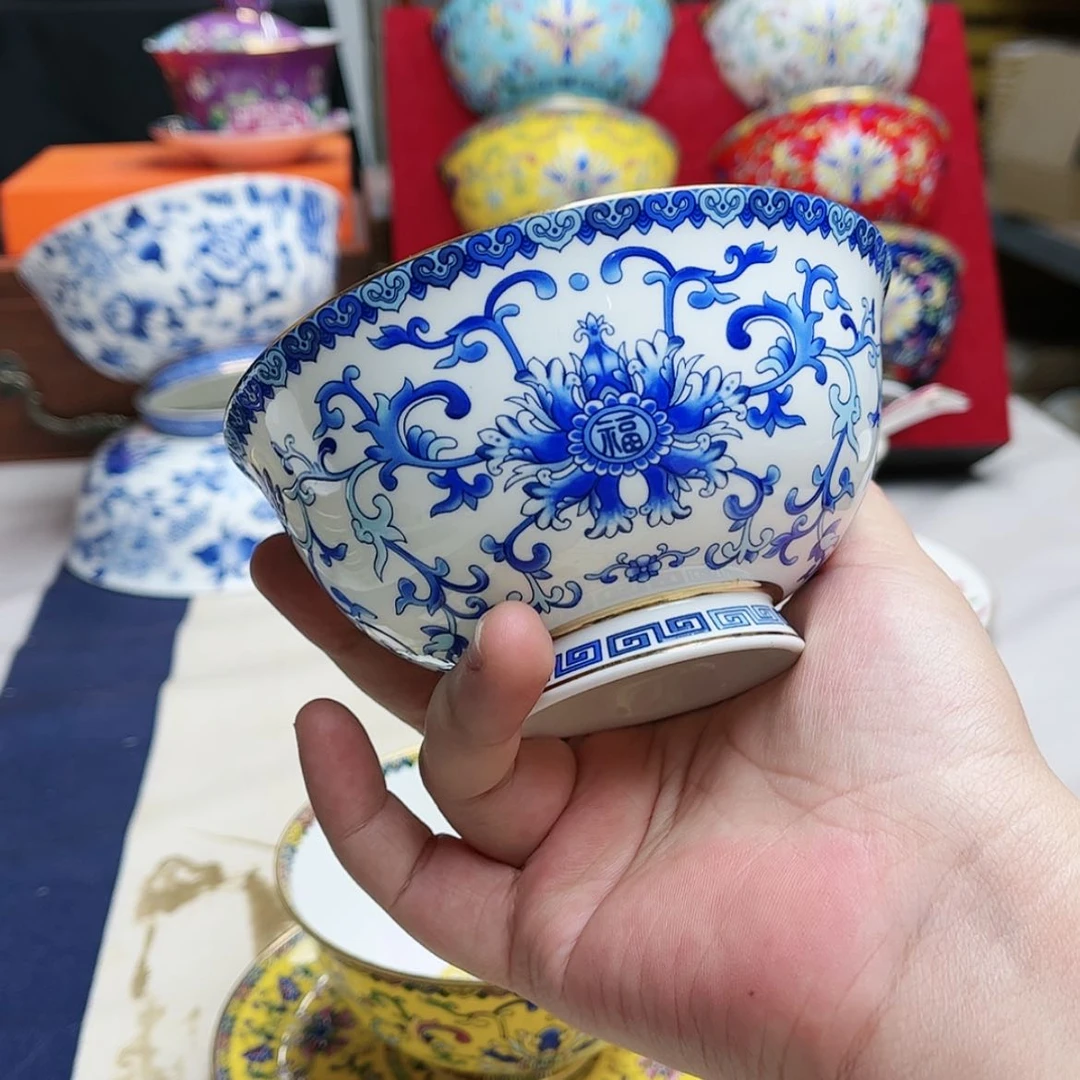 【闪购商品】珐琅4.5英寸10青花。。。。。