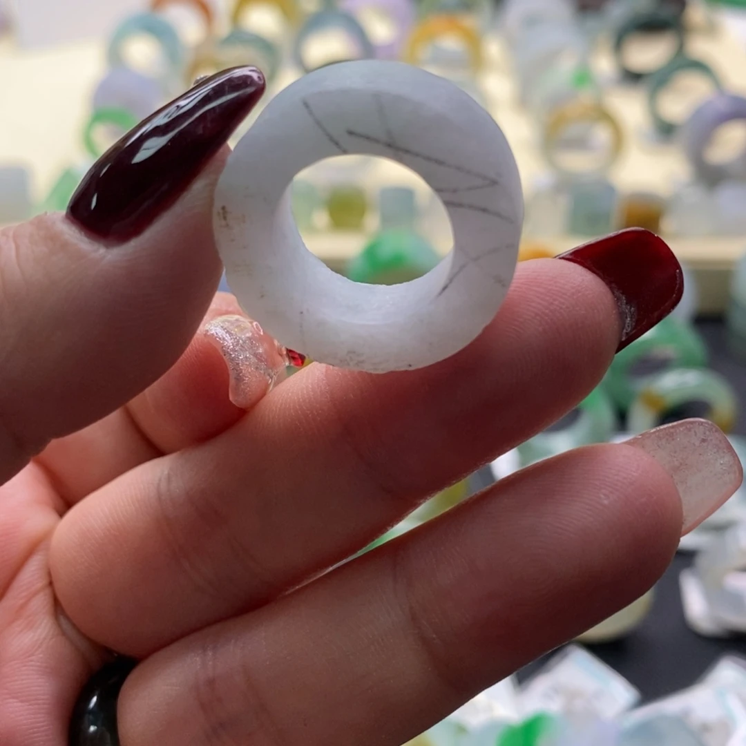 定制翡翠未镶嵌翡翠戒指9-13