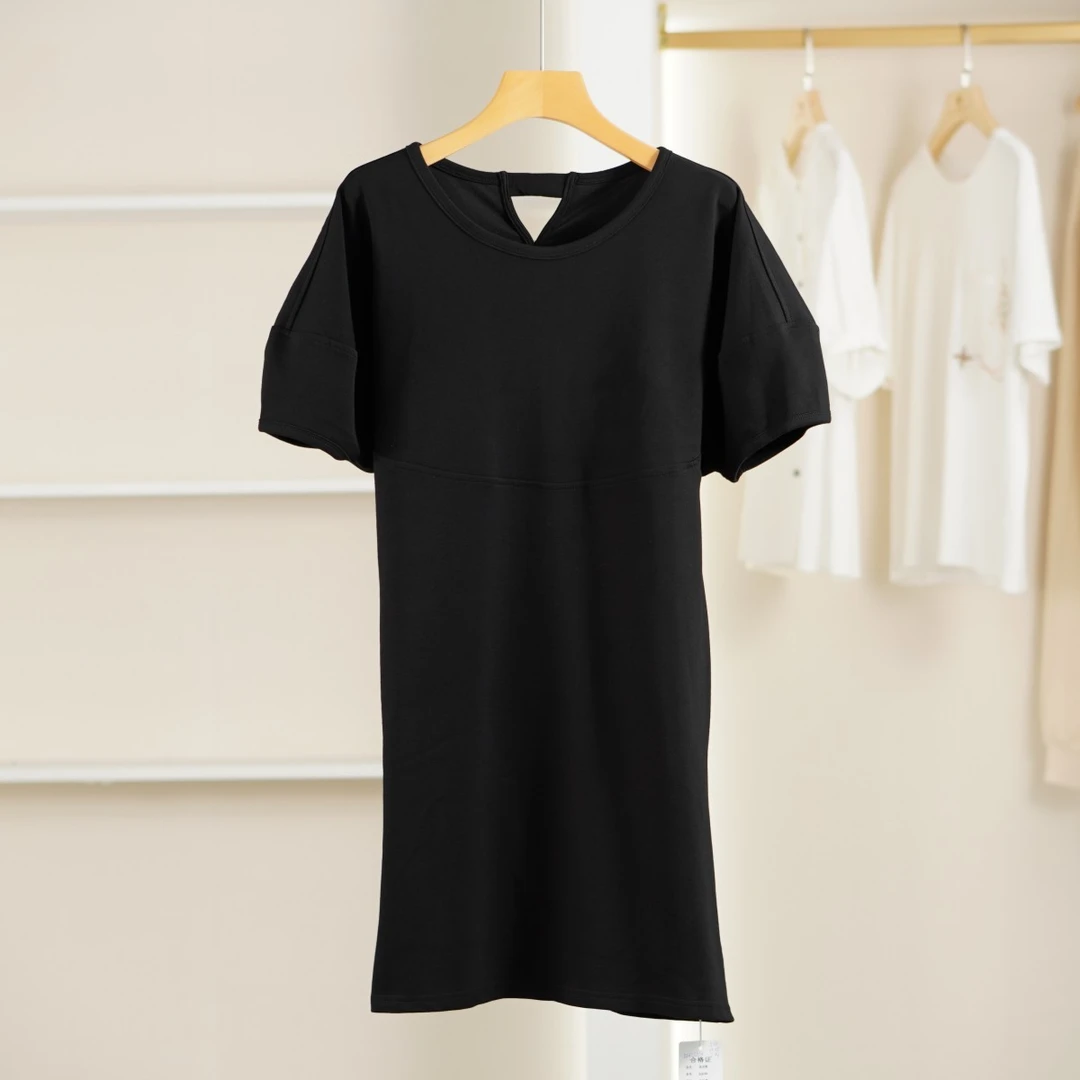 麦迪尚品【迪SY】5042354棉简约时尚休闲短袖连衣裙女装夏季专柜