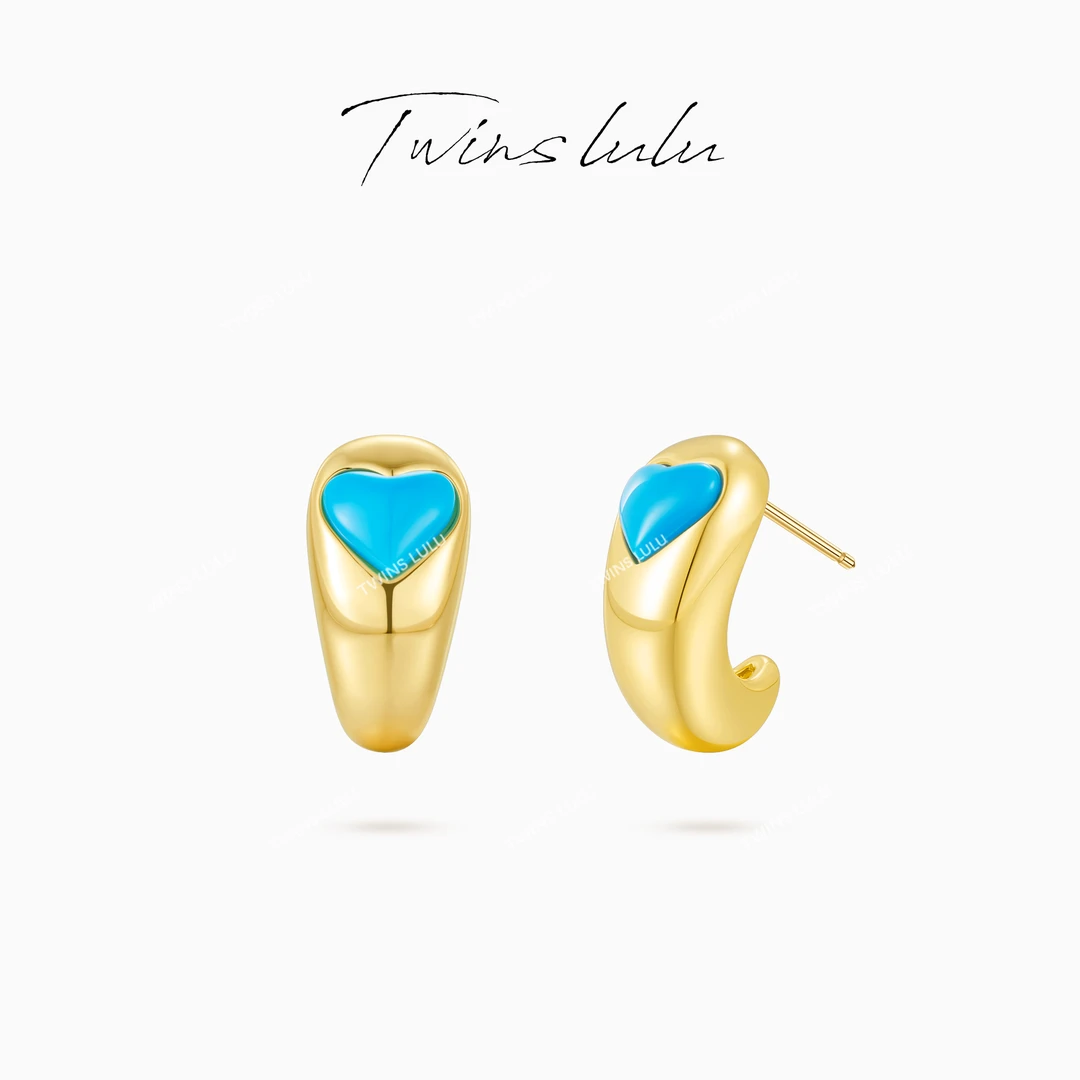 TWINS LULU 镀K金 秋上新 轻奢时尚高级感爱心水滴耳环TSL3061