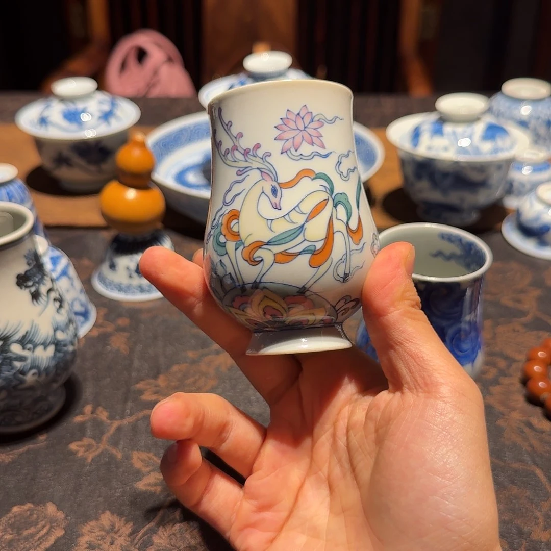 清***澈盖碗瓷器瓷器瓷器瓷器