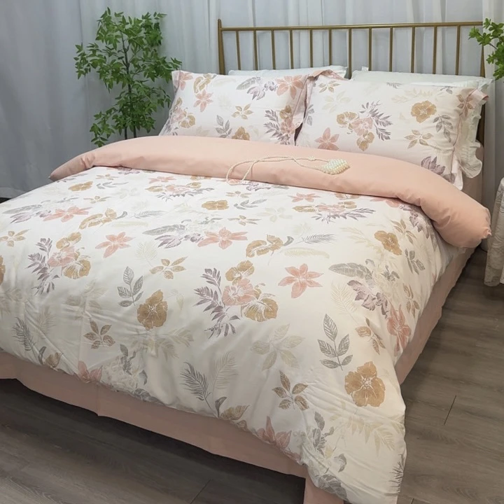 吴太太｜秋冬长绒棉加厚全棉斜纹四件套印花被套柔软贴身床品套件