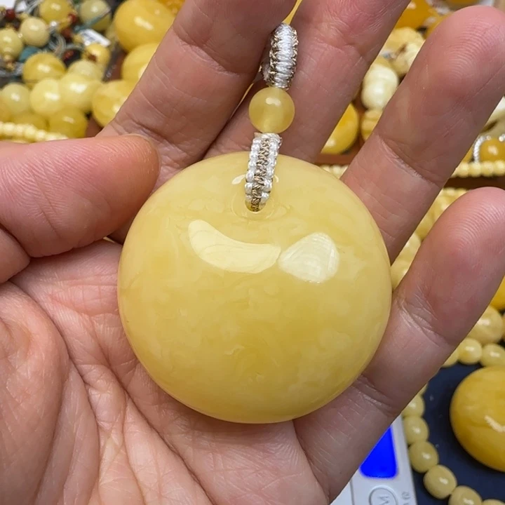 蜜蜡未镶嵌毛衣链天然蜜蜡