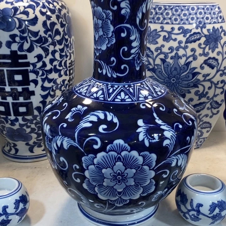 【闪购商品】摆件面****?青花瓷出口花瓶。。。。