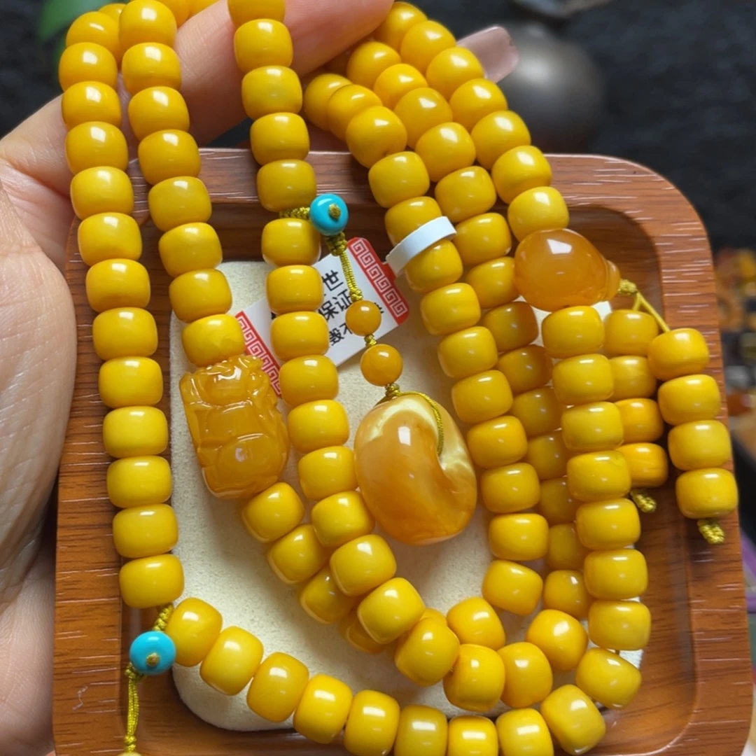 琥珀未镶嵌手链手串