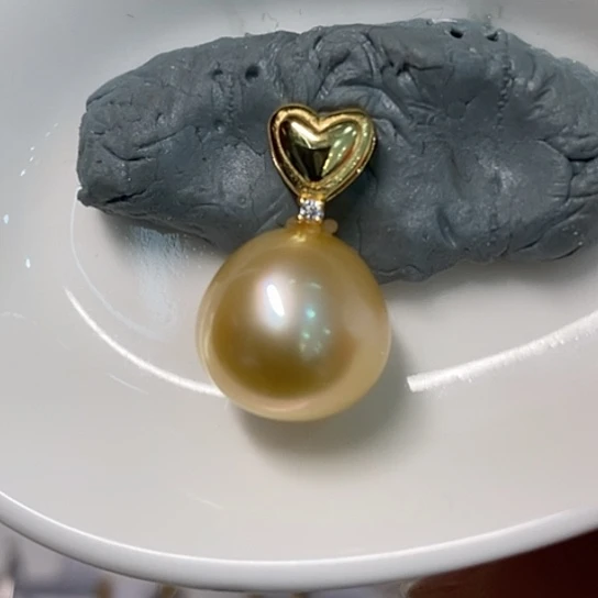 银S925镶嵌海水珍珠颈饰12.2