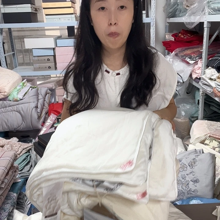 真丝长绒棉真丝白色标准蚕丝被