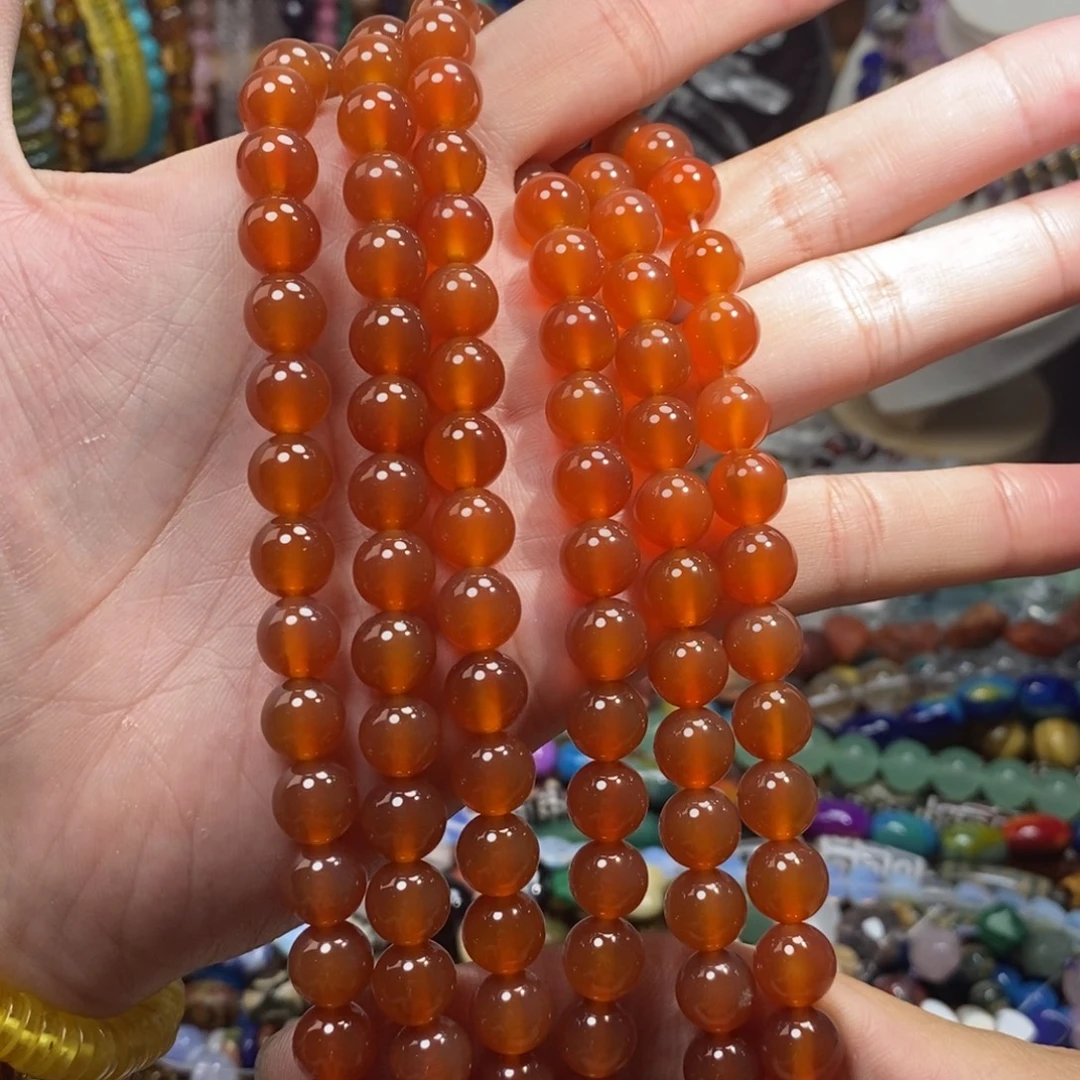 未镶嵌，红玛瑙10mm，石英质玉