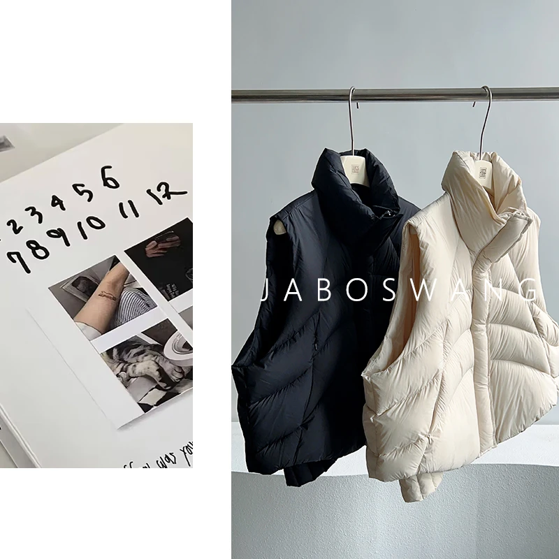 S1585树叶鹅绒马甲2025新款春秋季女款马甲