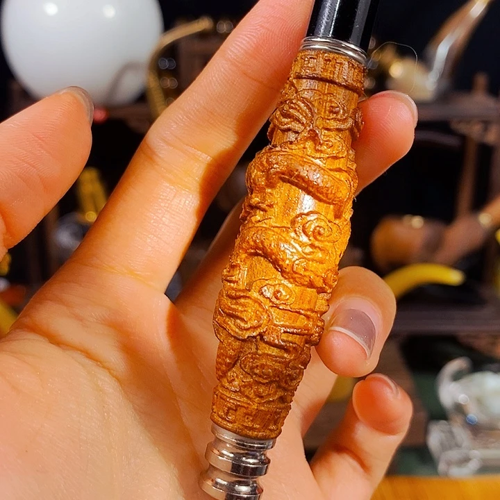 高端定制金丝楠木烟嘴
