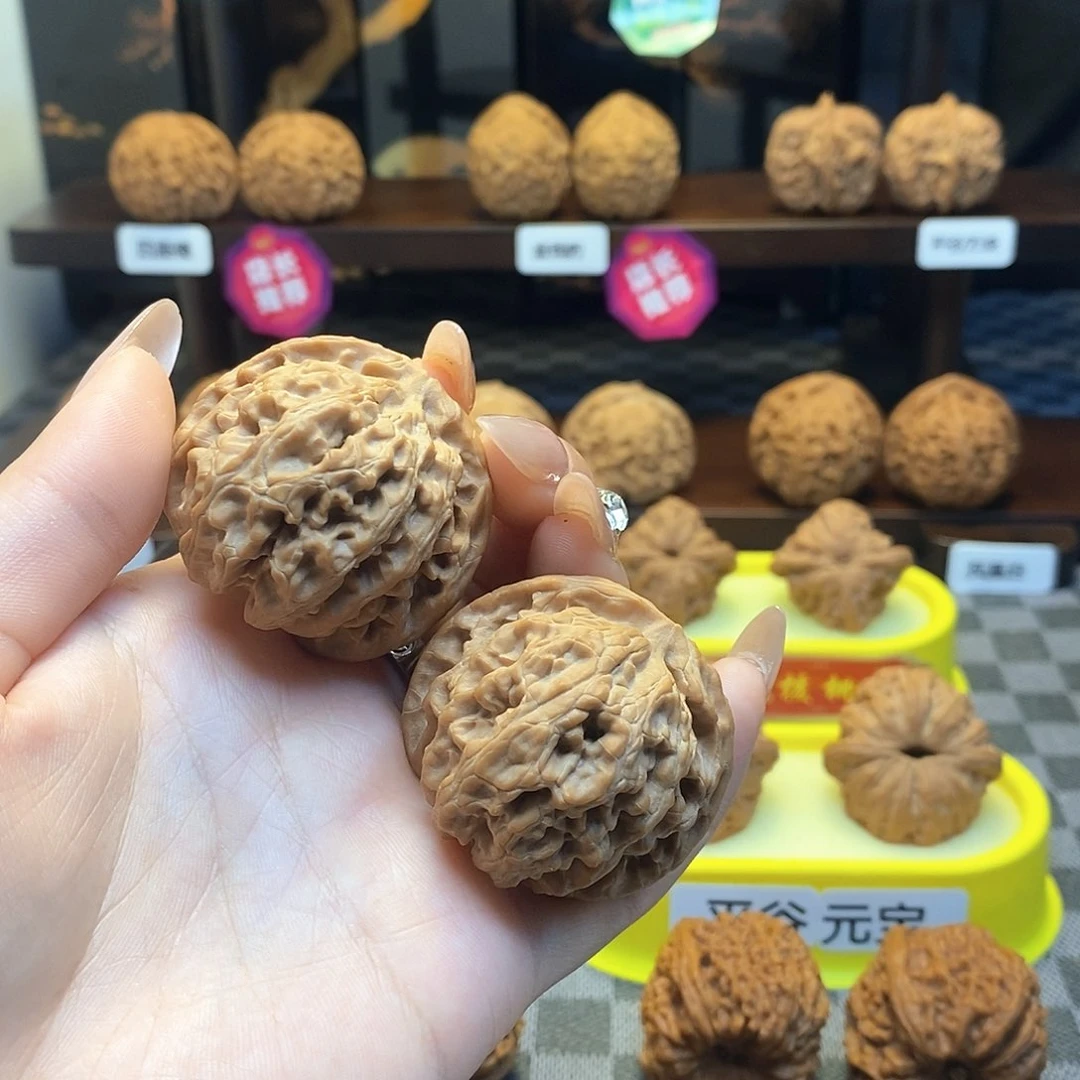 核桃把件平平安安苹果园卡41白茬