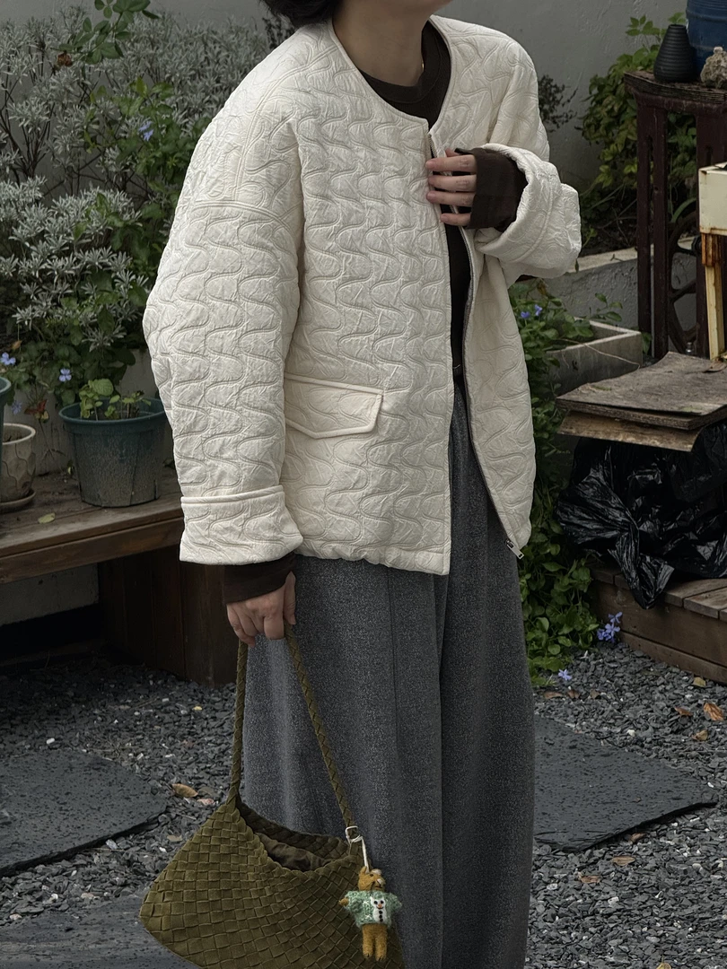 zhukele 袖口纽扣拉链棉服