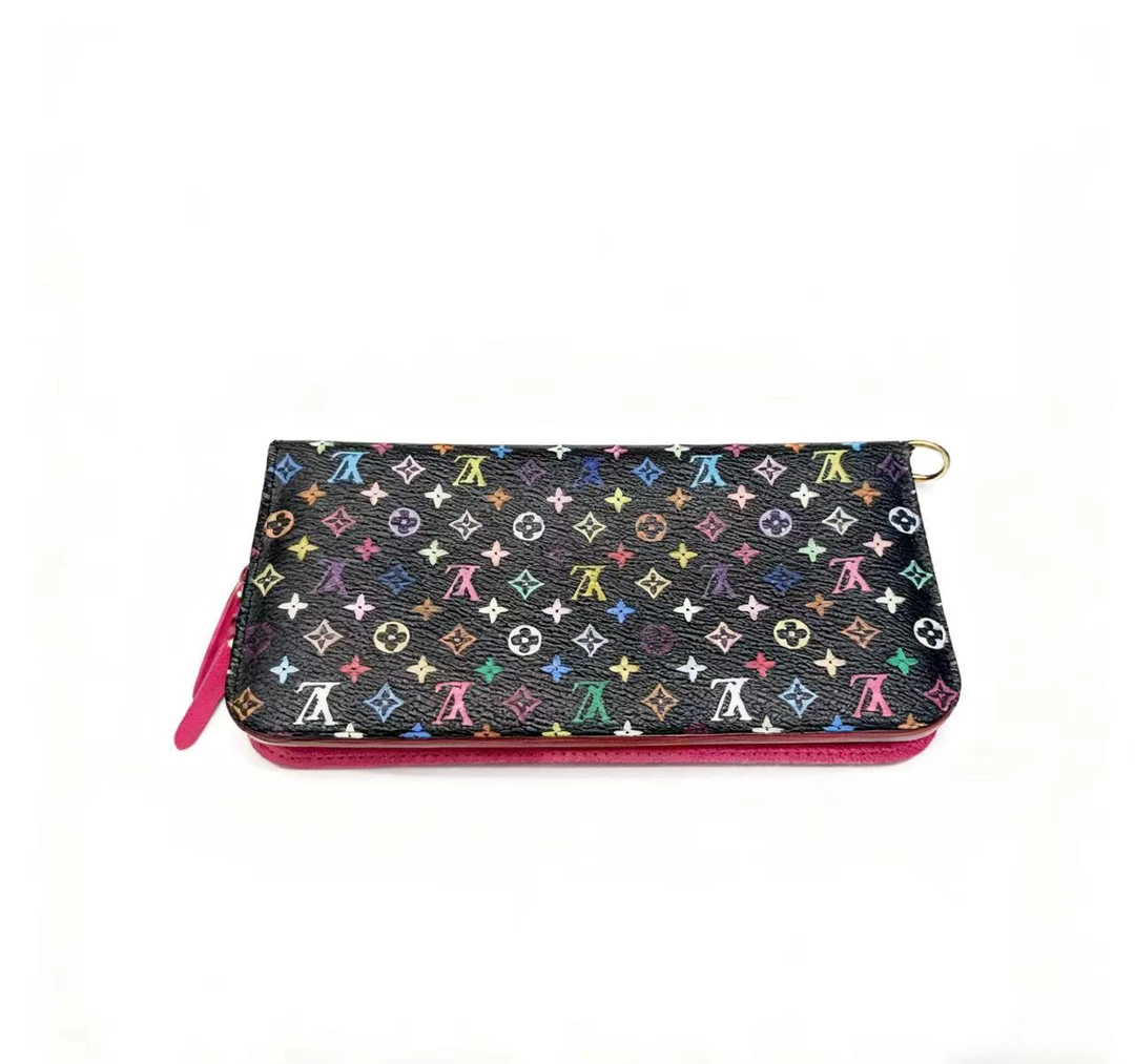 95新 LouisVuitton/路易威登 路易威登黑三彩钱包