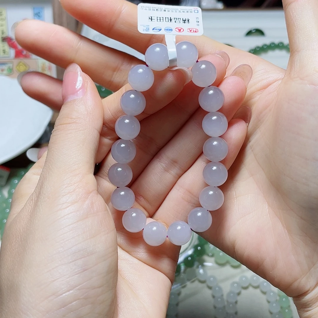 苏***雪和田玉未镶嵌手链拍10发1