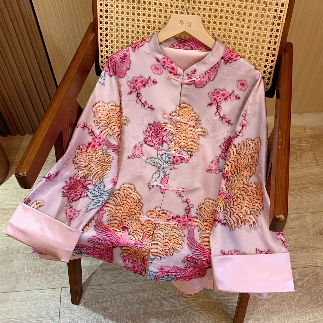 【凤凰于飞衬衫】新中式国风提花刺绣衬衫上衣外套女